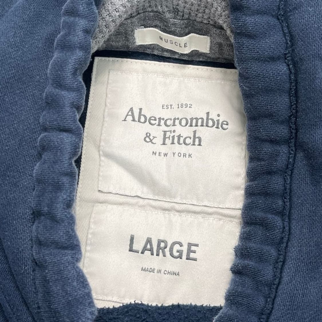  ABERCROMBIE & FITCH 후드티 네이비 L 상품이미지4