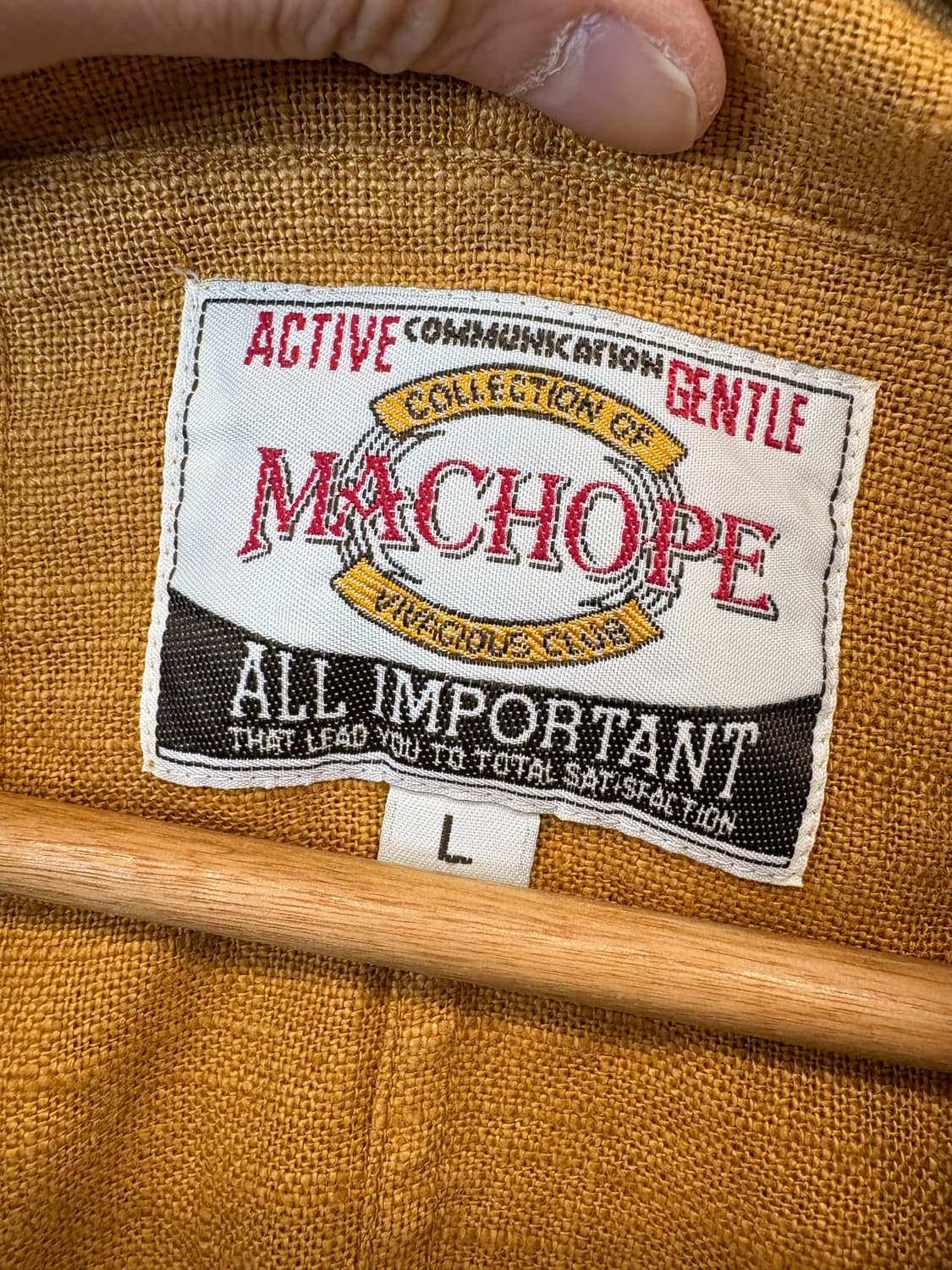 맥호프 90s 머스타드 린넨 셔츠 자켓 상품이미지7