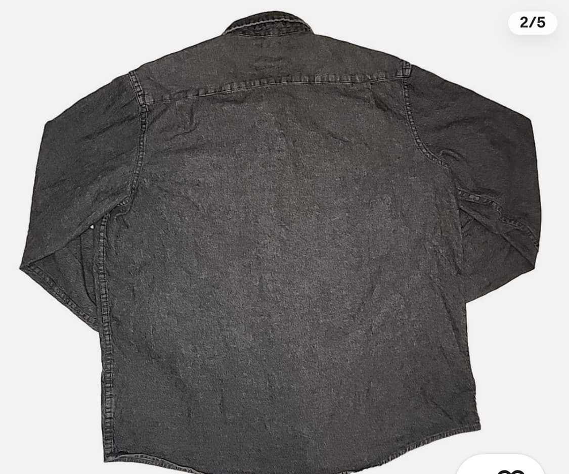 빈티지 랭글러 흑청 데님셔츠 상품이미지2