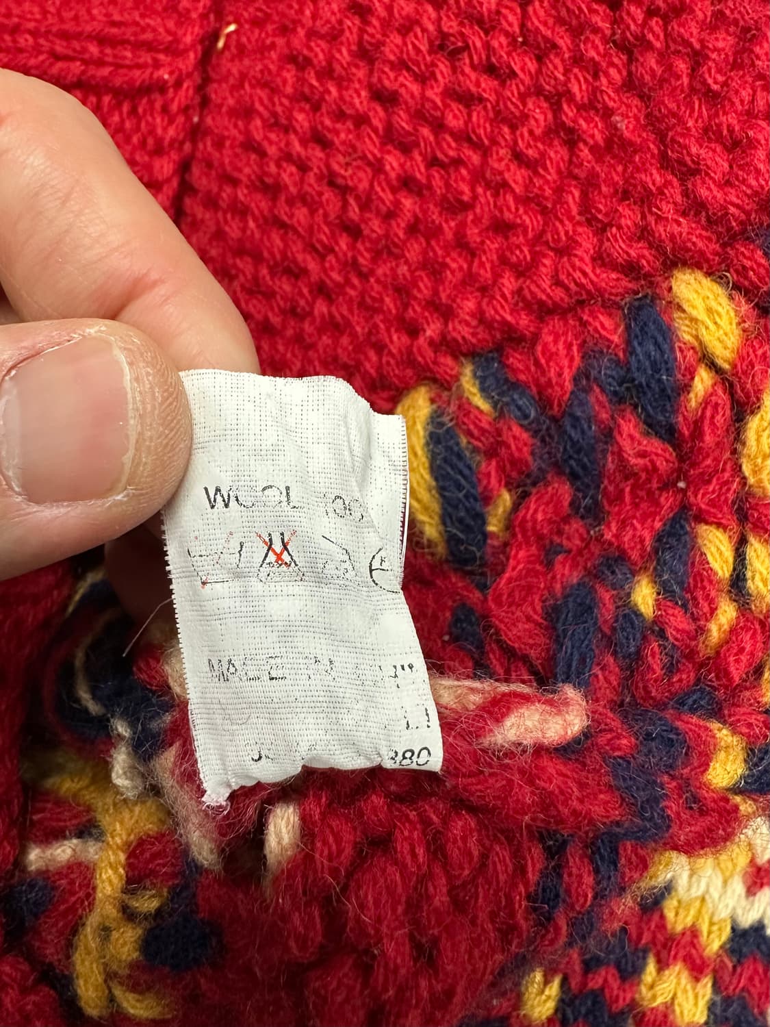 Antiballistc 노르딕 패턴 니트 집업 M 상품이미지4