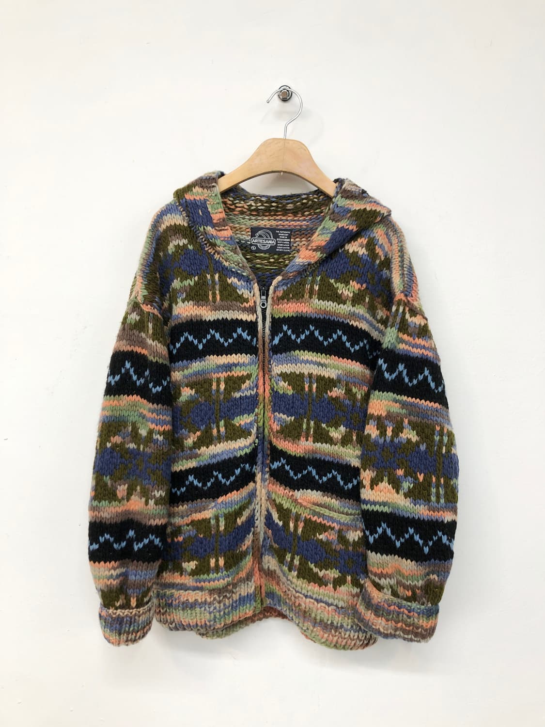 ARTESANIA hand made in ecuador 니트 후드집업 상품이미지5