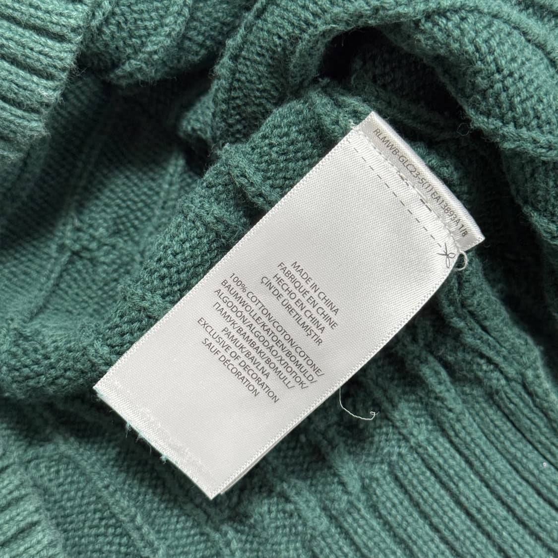 폴로 랄프로렌 초록 꽈배기 니트 상품이미지5