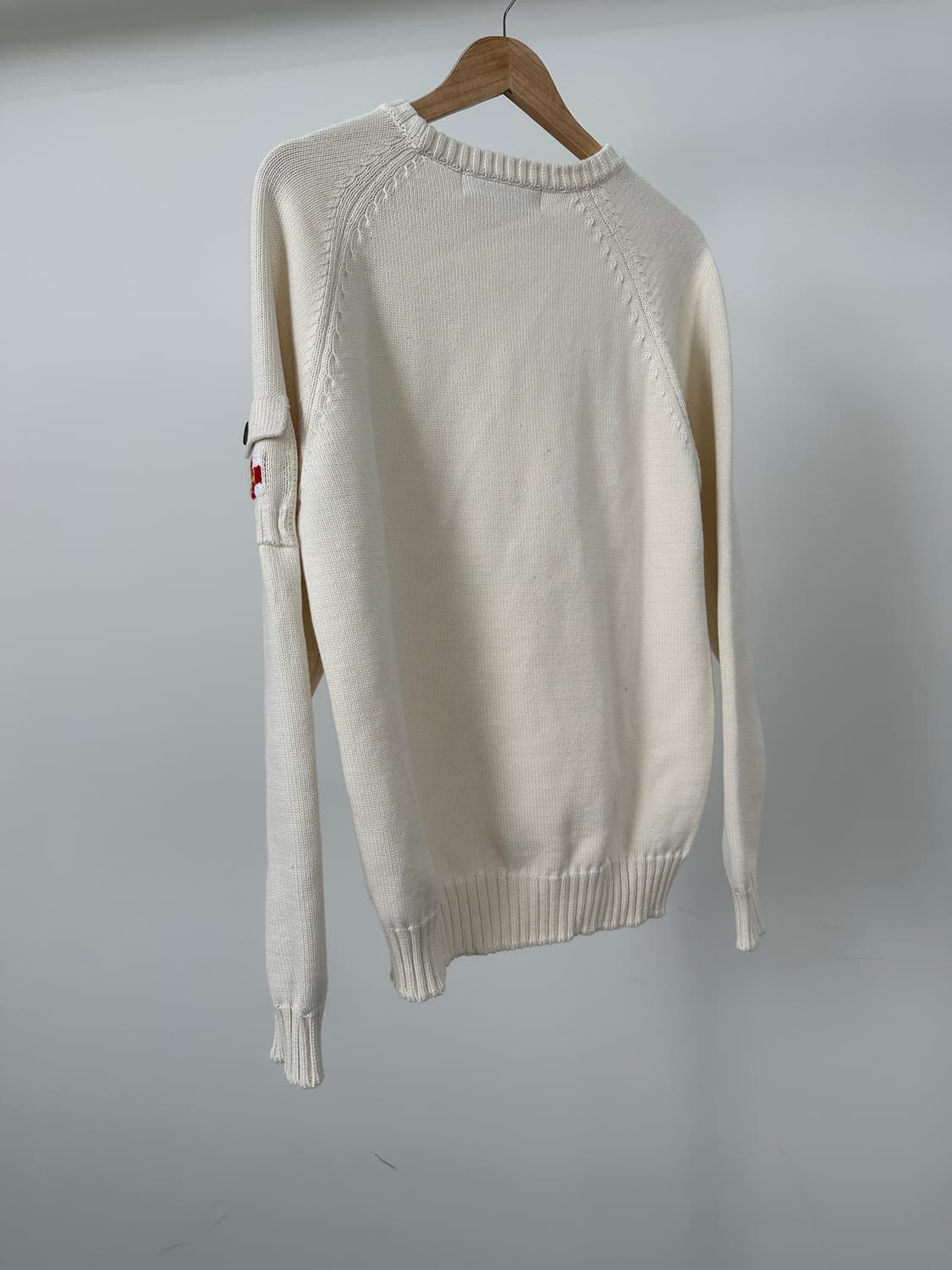 건지울른스 코튼 나그랑 포켓 스웨터 - 바닐라 크림  XL사이즈 상품이미지3