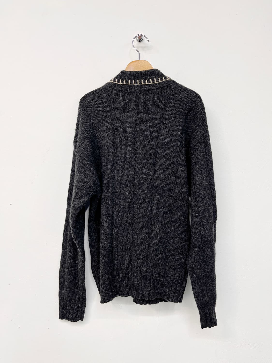 90's DINAMO 스티치 니트 가디건 상품이미지8