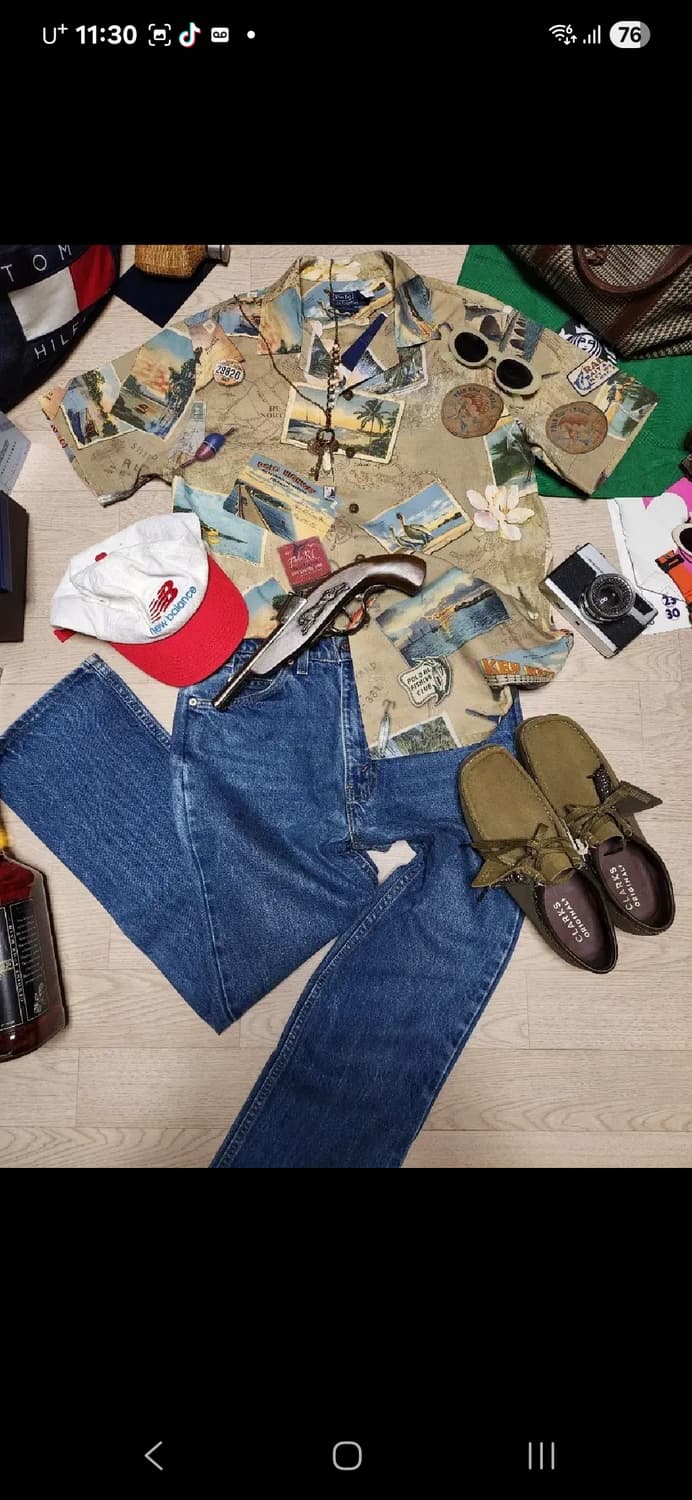 (새상품)POLO RALPH LAUREN 반팔 셔츠 남방 상품이미지2