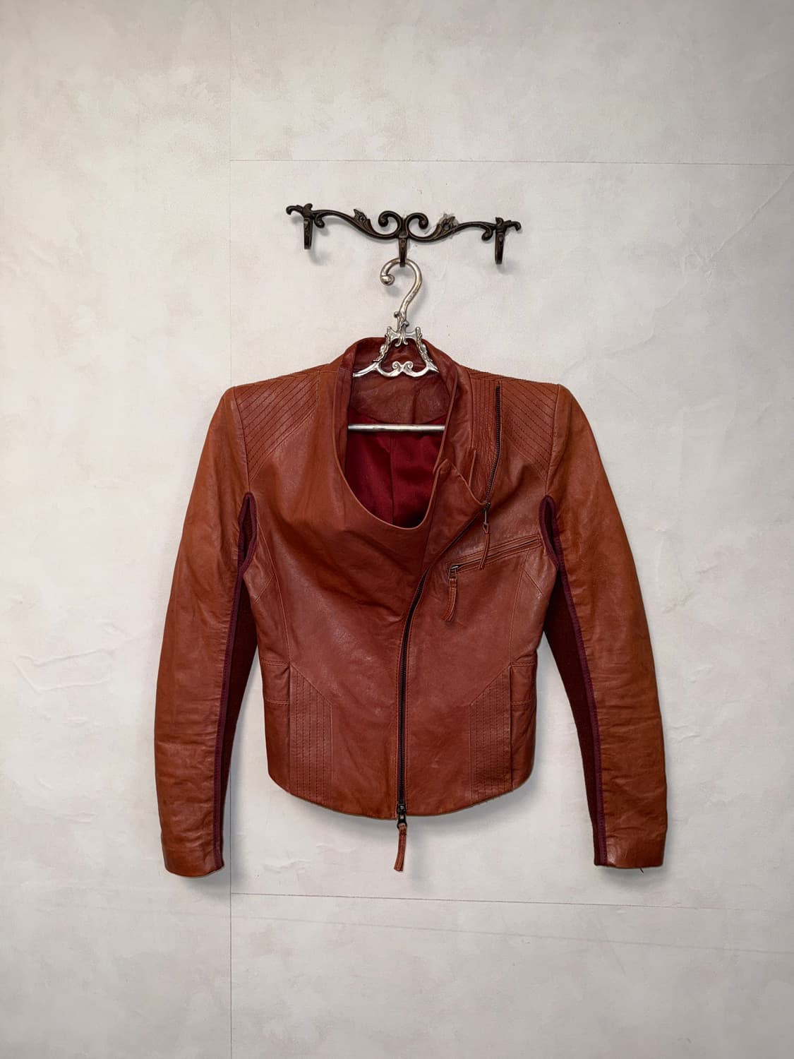 Brick orange red lamb skin two ways jk 상품이미지1