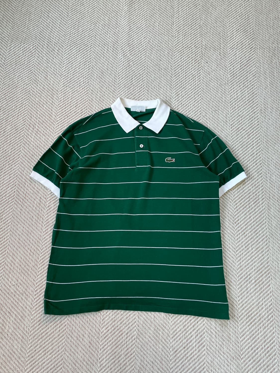 라코스테 그린 스트라이프 카라 반팔티 J03343 상품이미지1