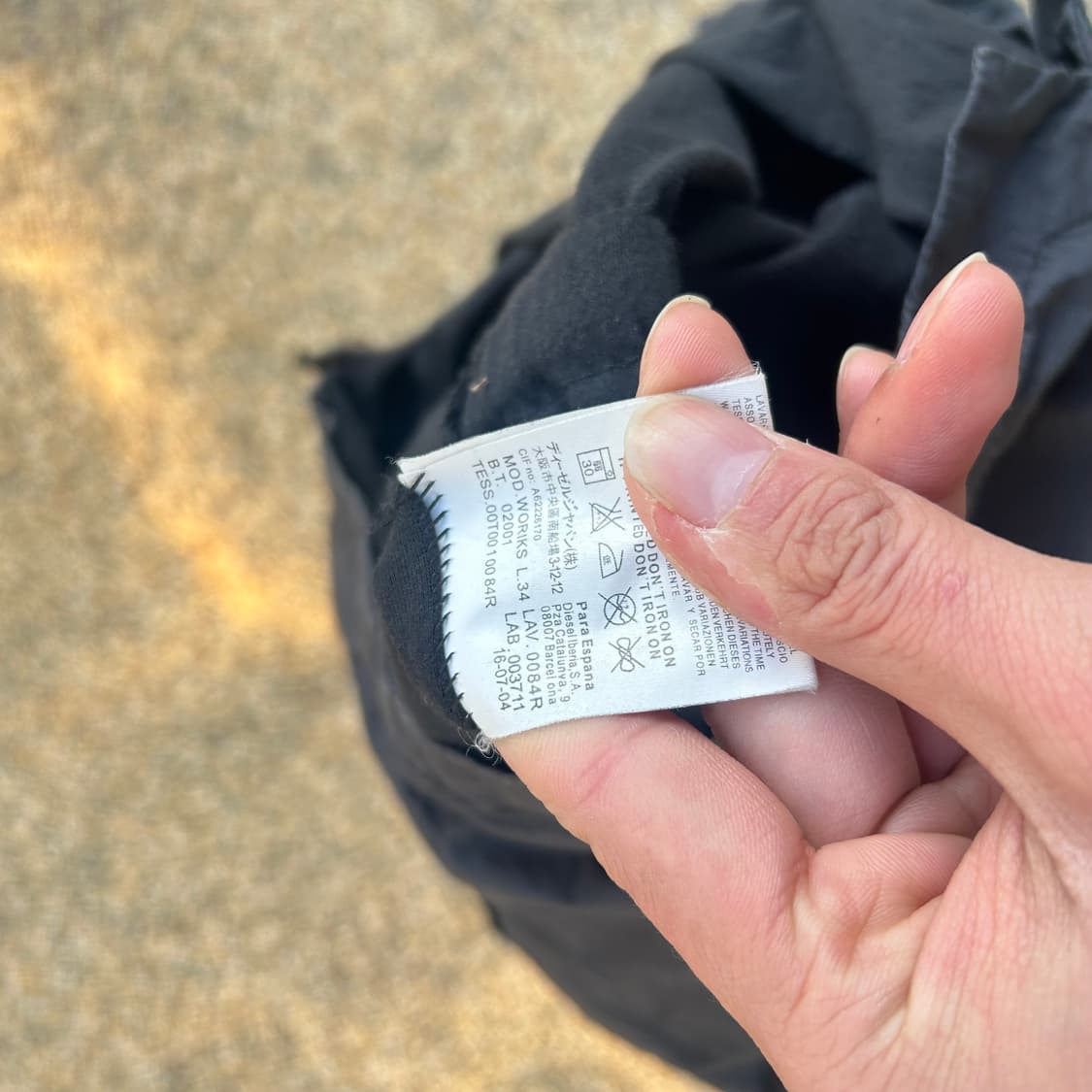 디젤(DISEL) 블랙 후드 바람막이 자켓 상품이미지7