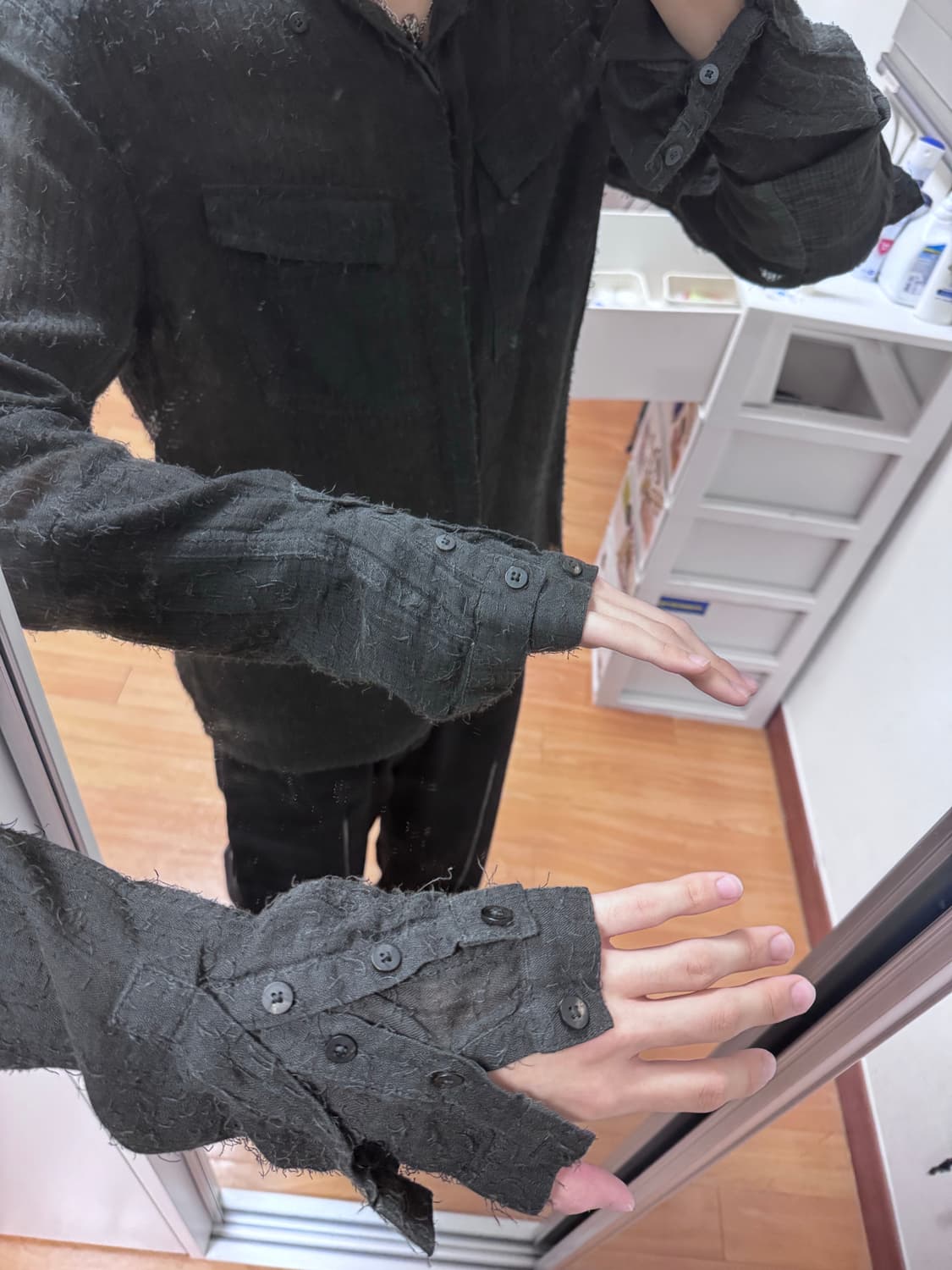 blackmerle double sleeve endo gray [M] 상품이미지5