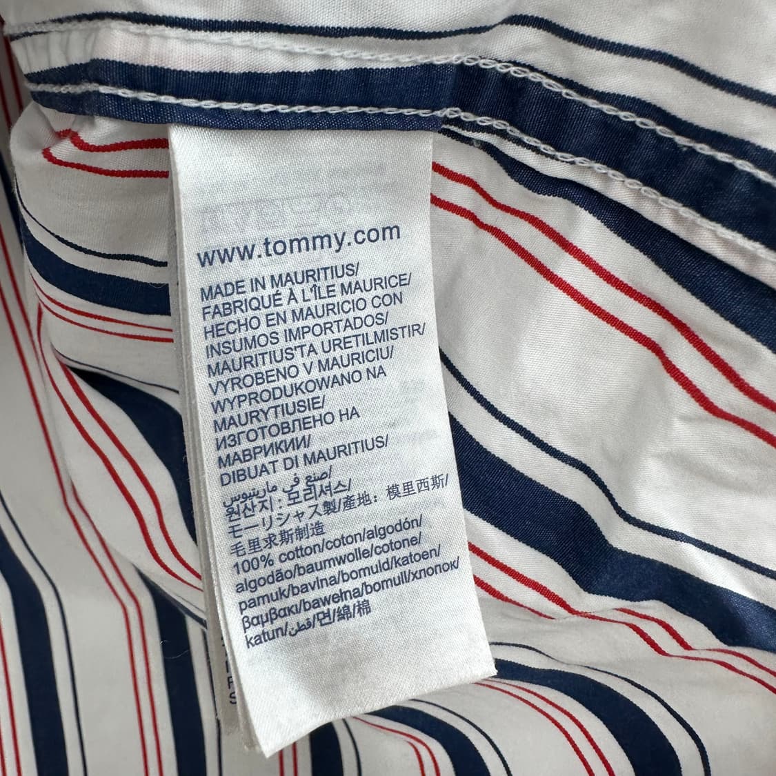 100 타미힐피거 남자 스트라이프 셔츠 상품이미지4