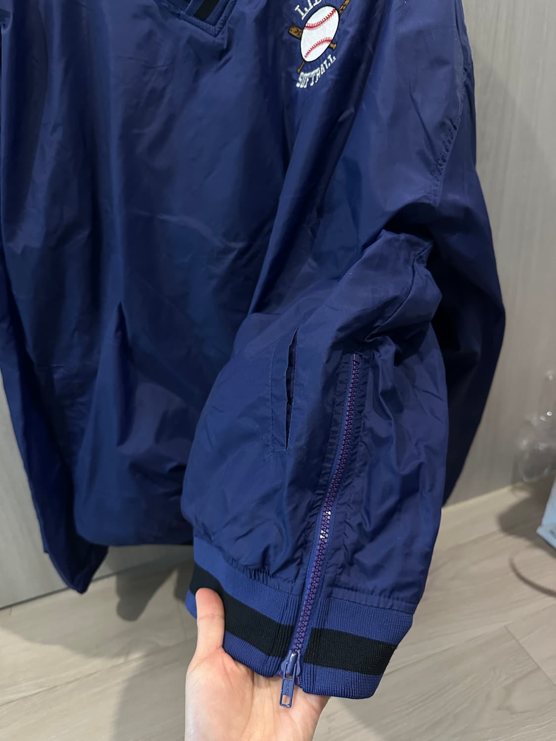 빈티지 베이스볼 자수 웜업 탑 상품이미지5