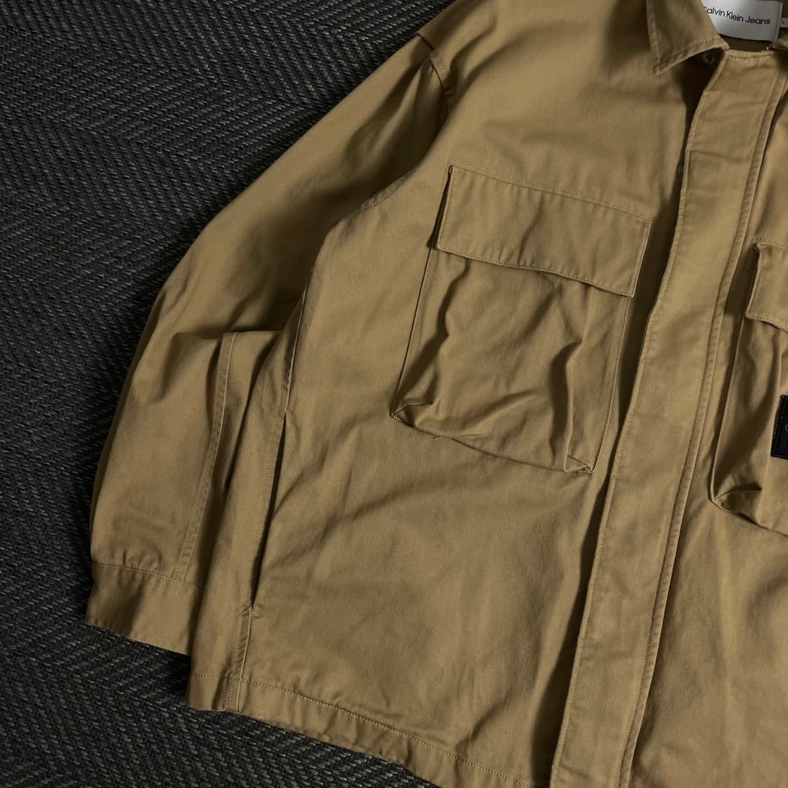 캘빈클라인 브라운 데님 포켓 워크 자켓y 3572 상품이미지4
