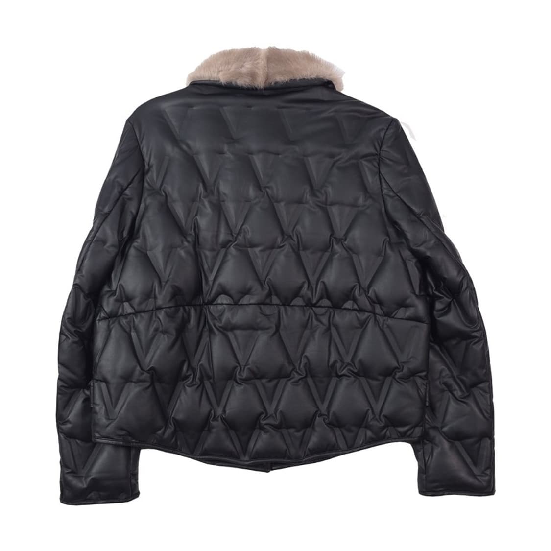 데스틸 밍크 퍼 카라 레더 덕다운 패딩 점퍼 55 상품이미지2