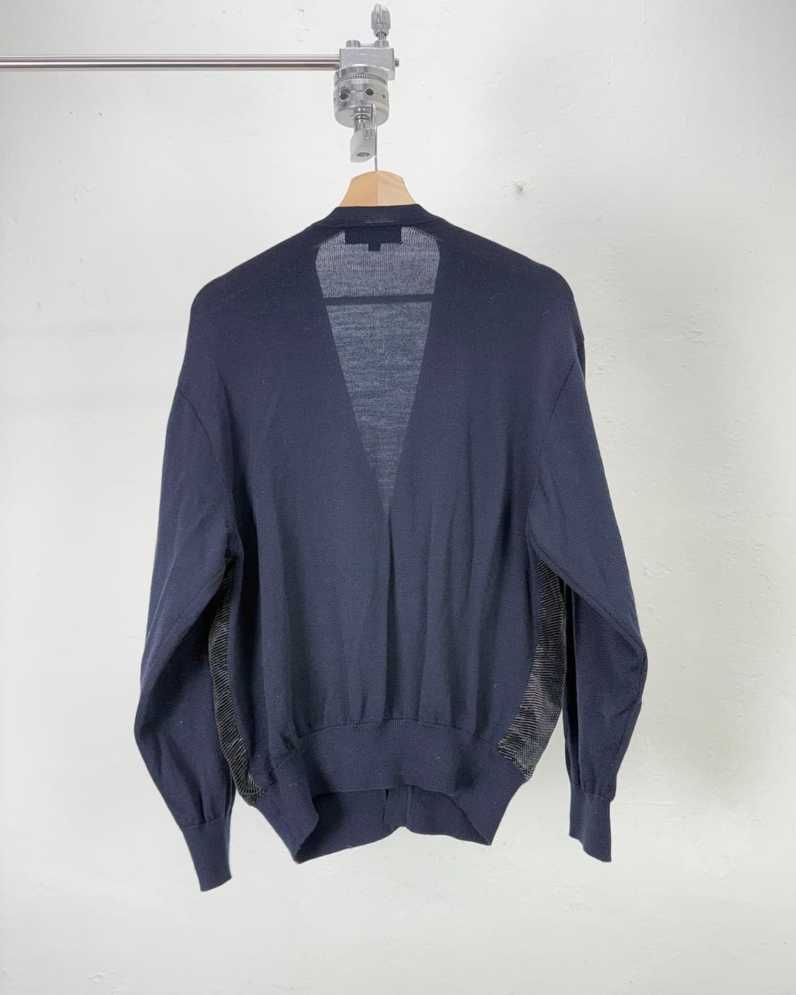 이브 생로랑 뿌르옴므 90s 벨벳 네이비 투 포켓 니팅 가디건 상품이미지6