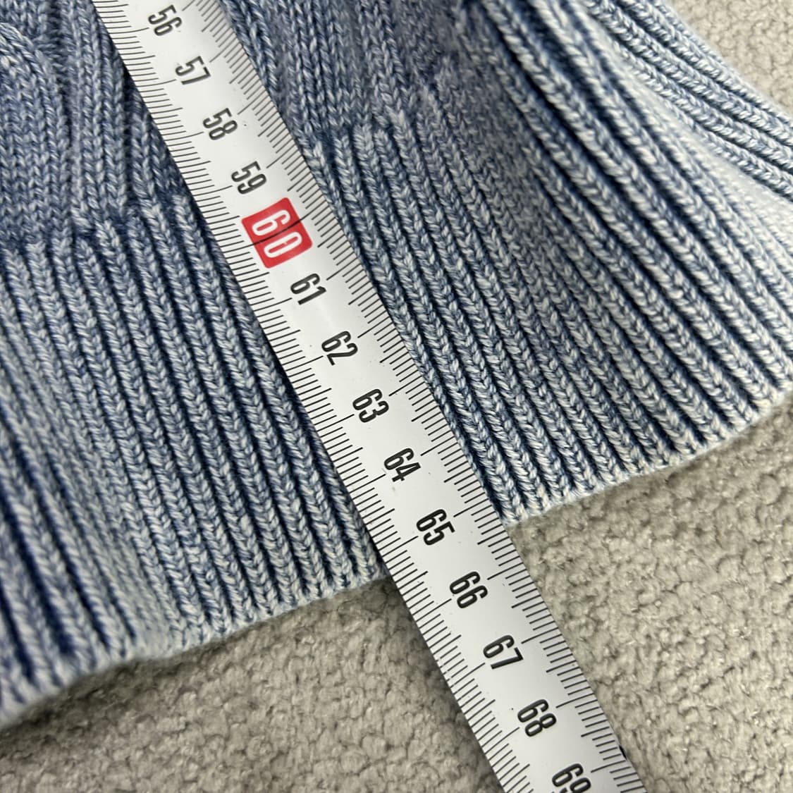 SATUR 블루 케이블 니트 스웨터 L 상품이미지5