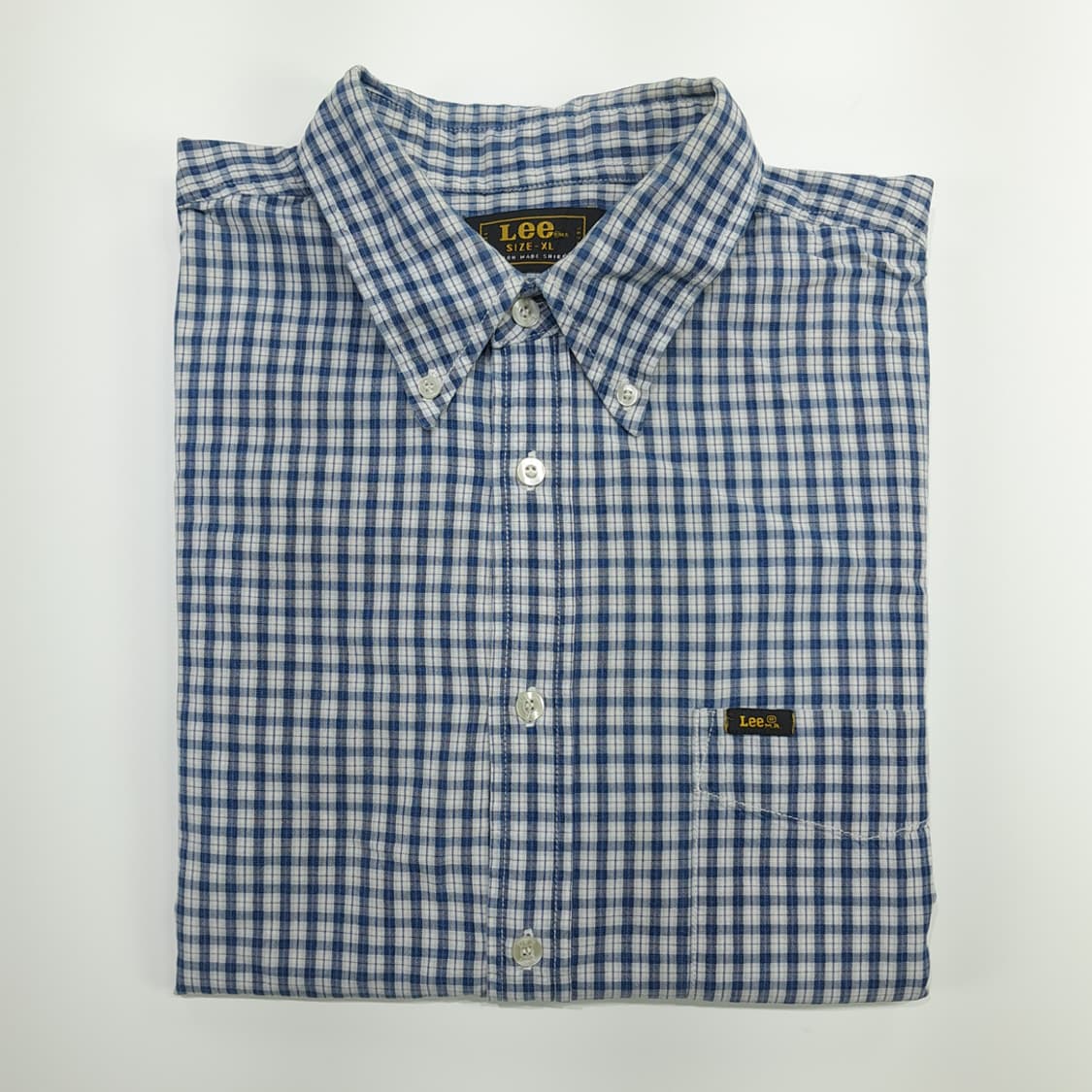 CN681 XL LEE 리 블루 스몰 타탄체크 긴팔 셔츠 남방 상품이미지8