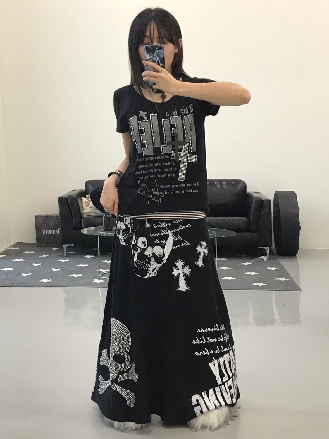 Jpn Y2k Cross Short Sleeve T-Shirts 상품이미지2