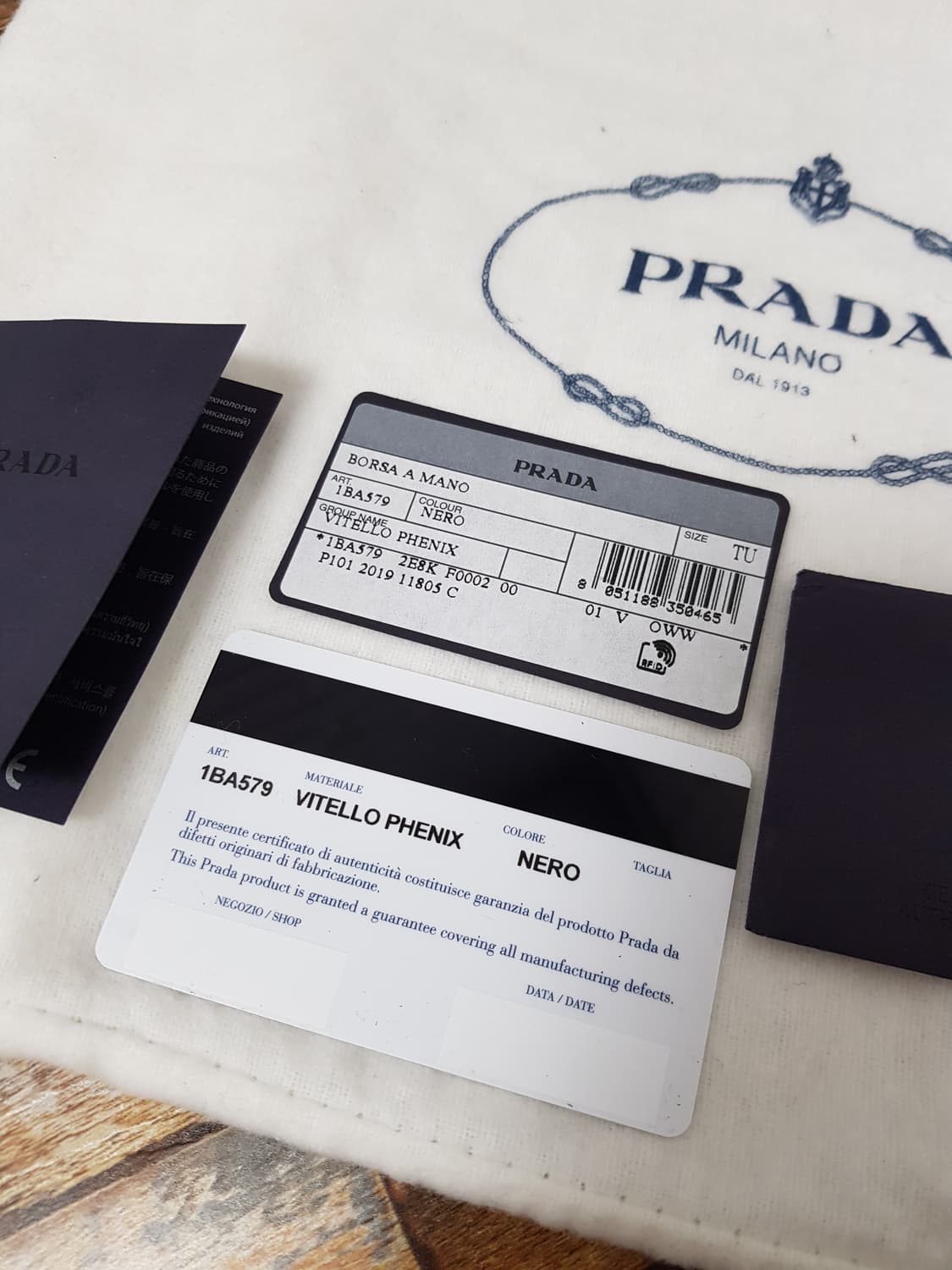 [정품] 프라다 비텔로 피닉스 금장 블랙 토트백 상품이미지4