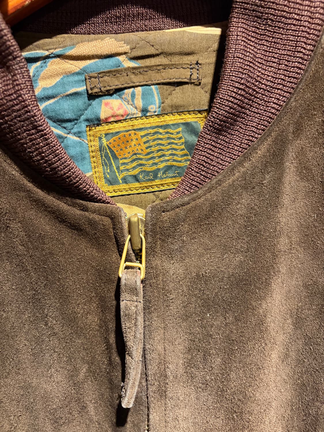 Karl hemut suede jacket / 칼 헬무트 스웨이드블루종 상품이미지3