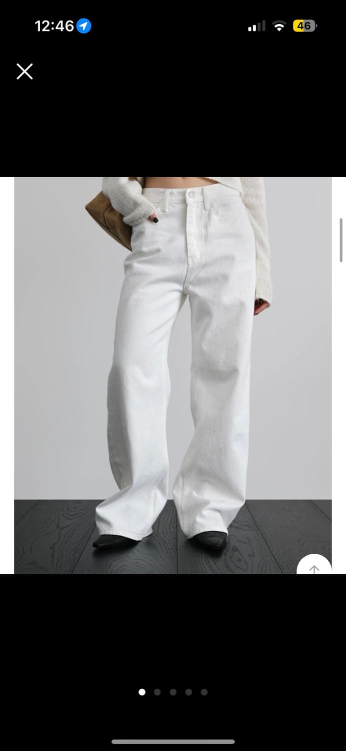 어텀 화이트 팬츠  상품이미지1