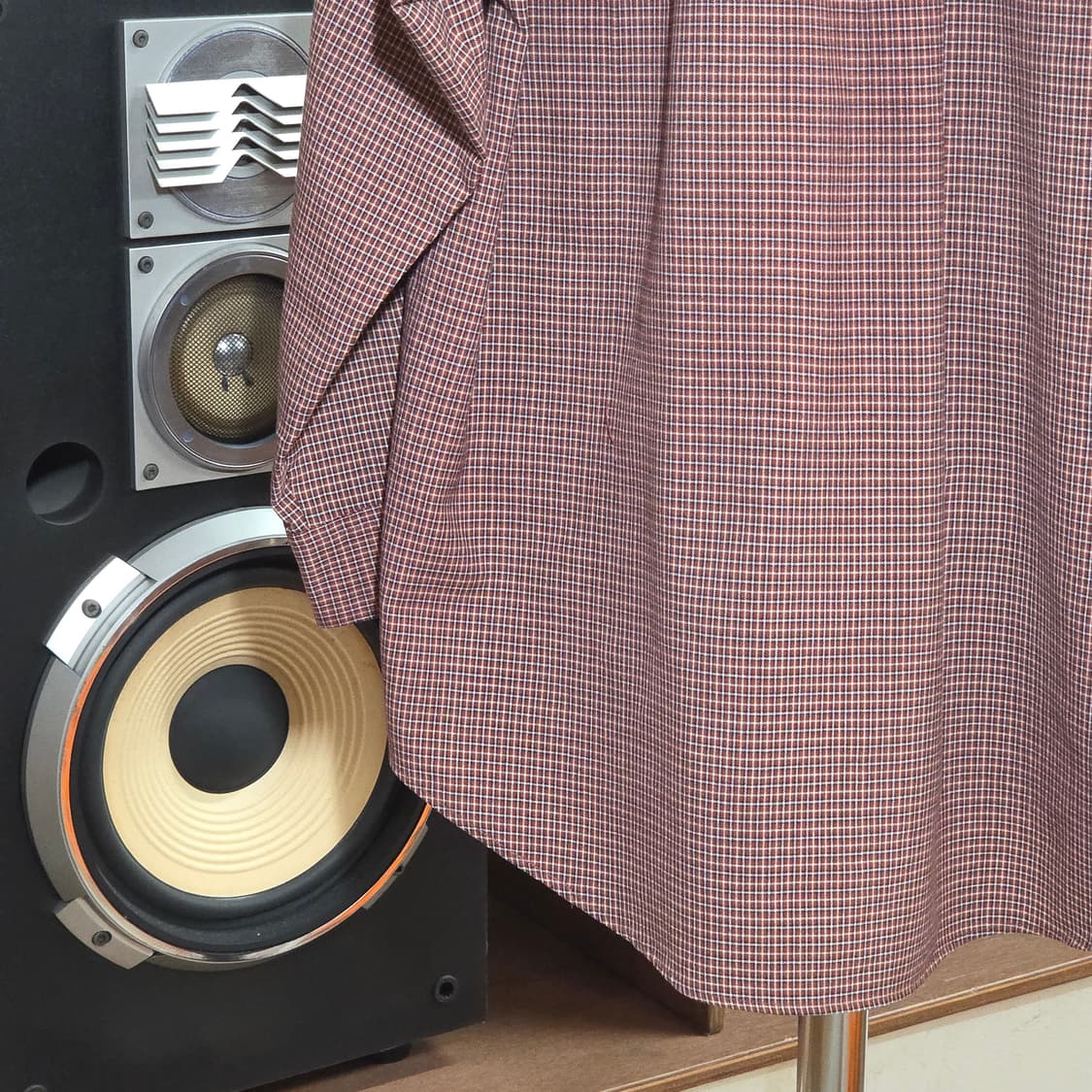 컬럼비아 레드 잔체크 아메카지 오버핏 셔츠 상품이미지7