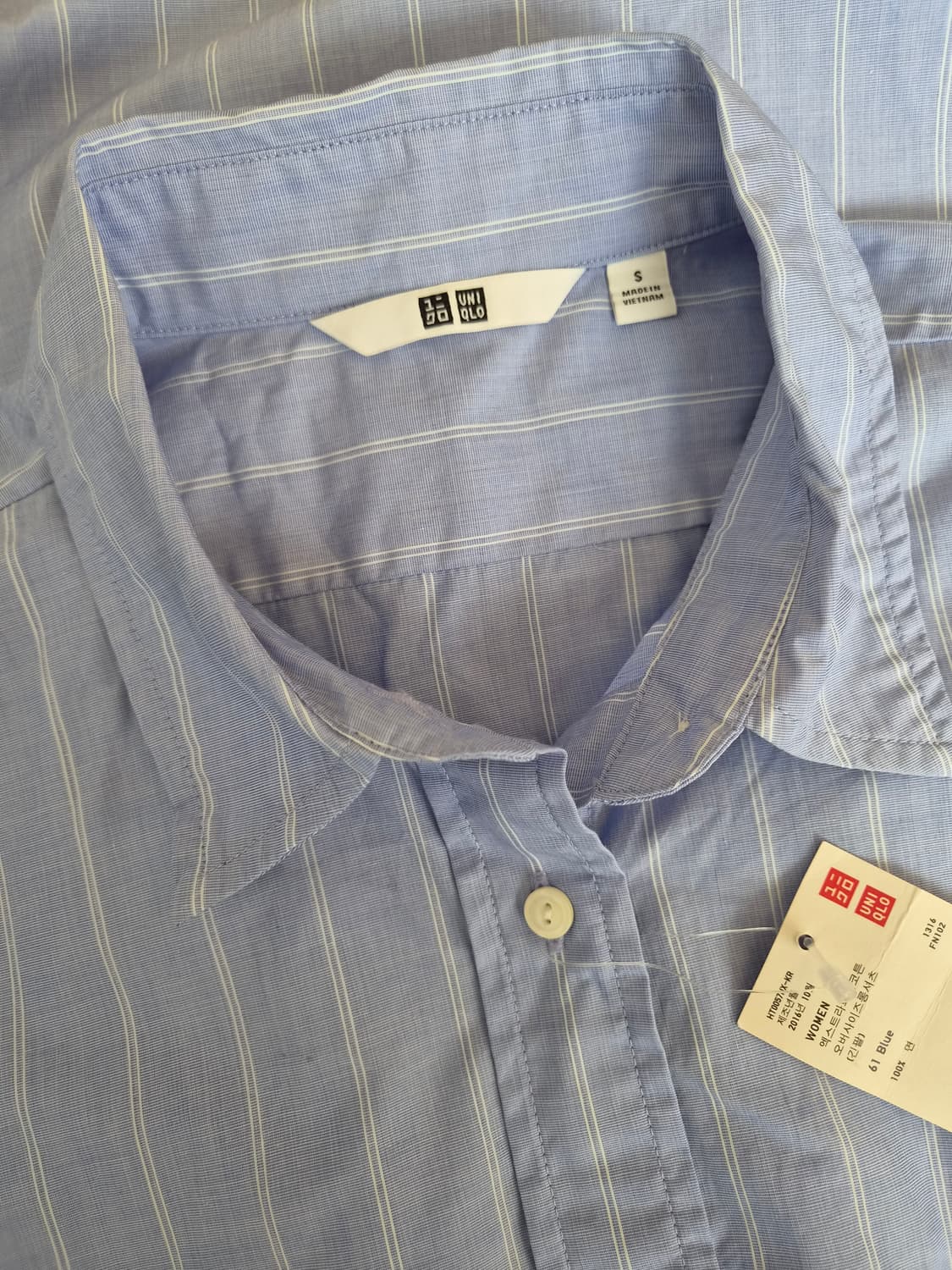 새제품)유니클로 여성 루즈핏칠부셔츠 S사이즈 상품이미지4