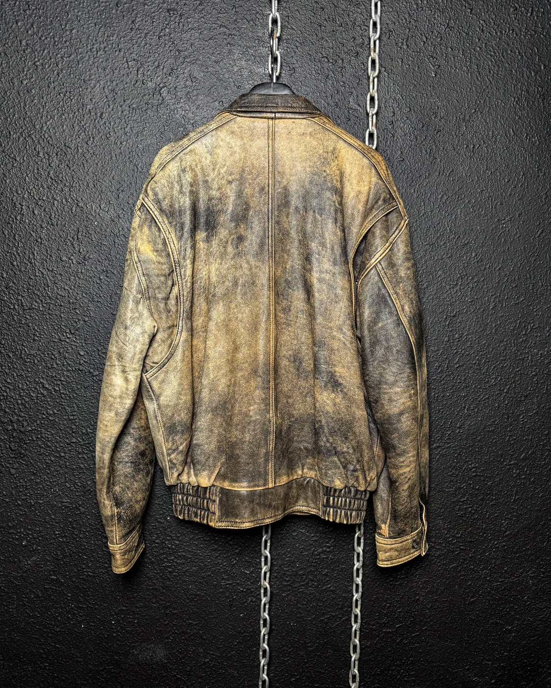 90’s Vintage Washed Leather Blouson 상품이미지5