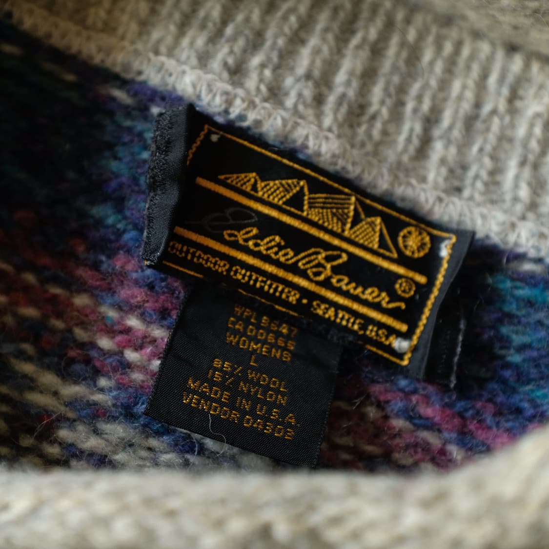 1980‘s Made In USA Eddie Bauer Wool Knit 상품이미지5