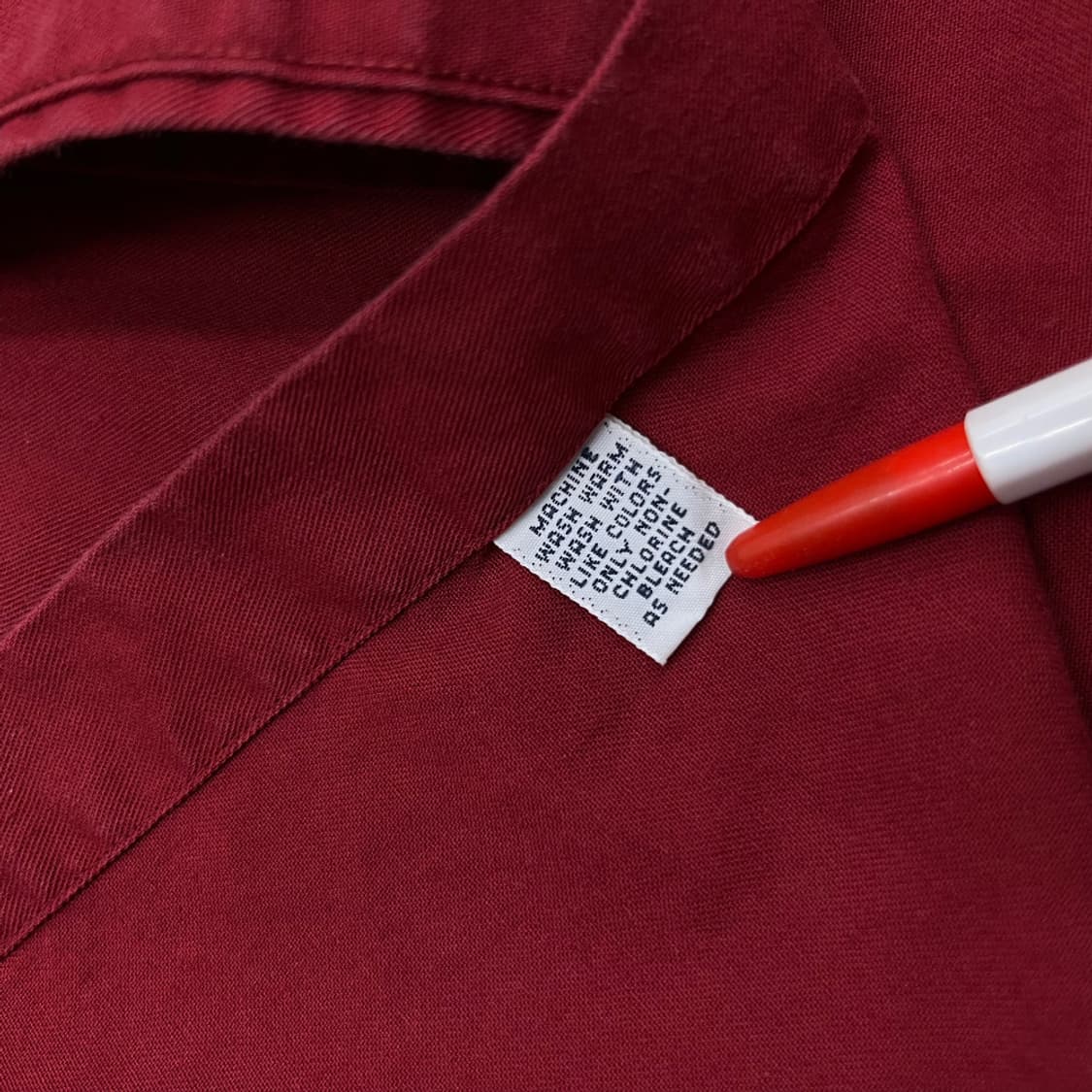 폴로 랄프로렌 90s 네이비포니 톤다운레드 셔츠 L 상품이미지6