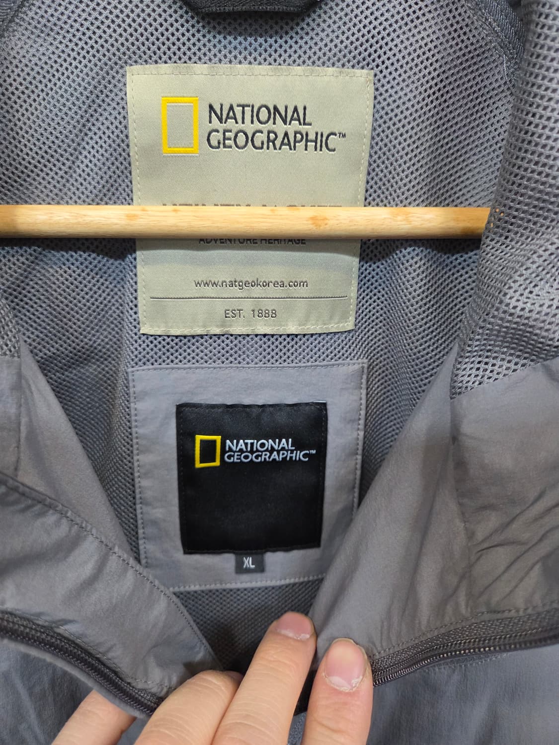 내셔널지오그래픽 펄랙스 벤틸 메쉬 바람막이 후드자켓 xl 상품이미지3