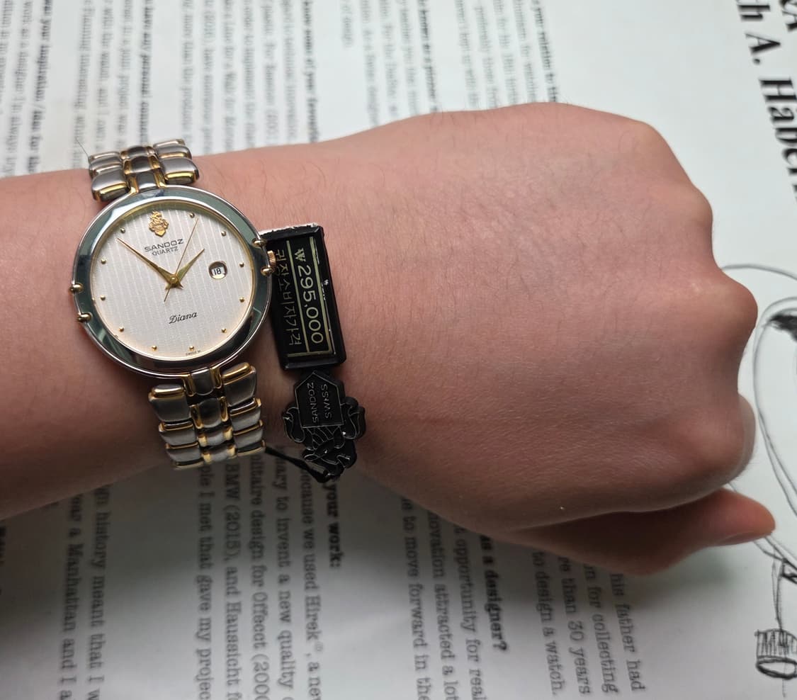 데드스탁] 빈티지 산도즈 다이아나 입체다이얼 칼침핸즈 쿼츠 남성용
 상품이미지9