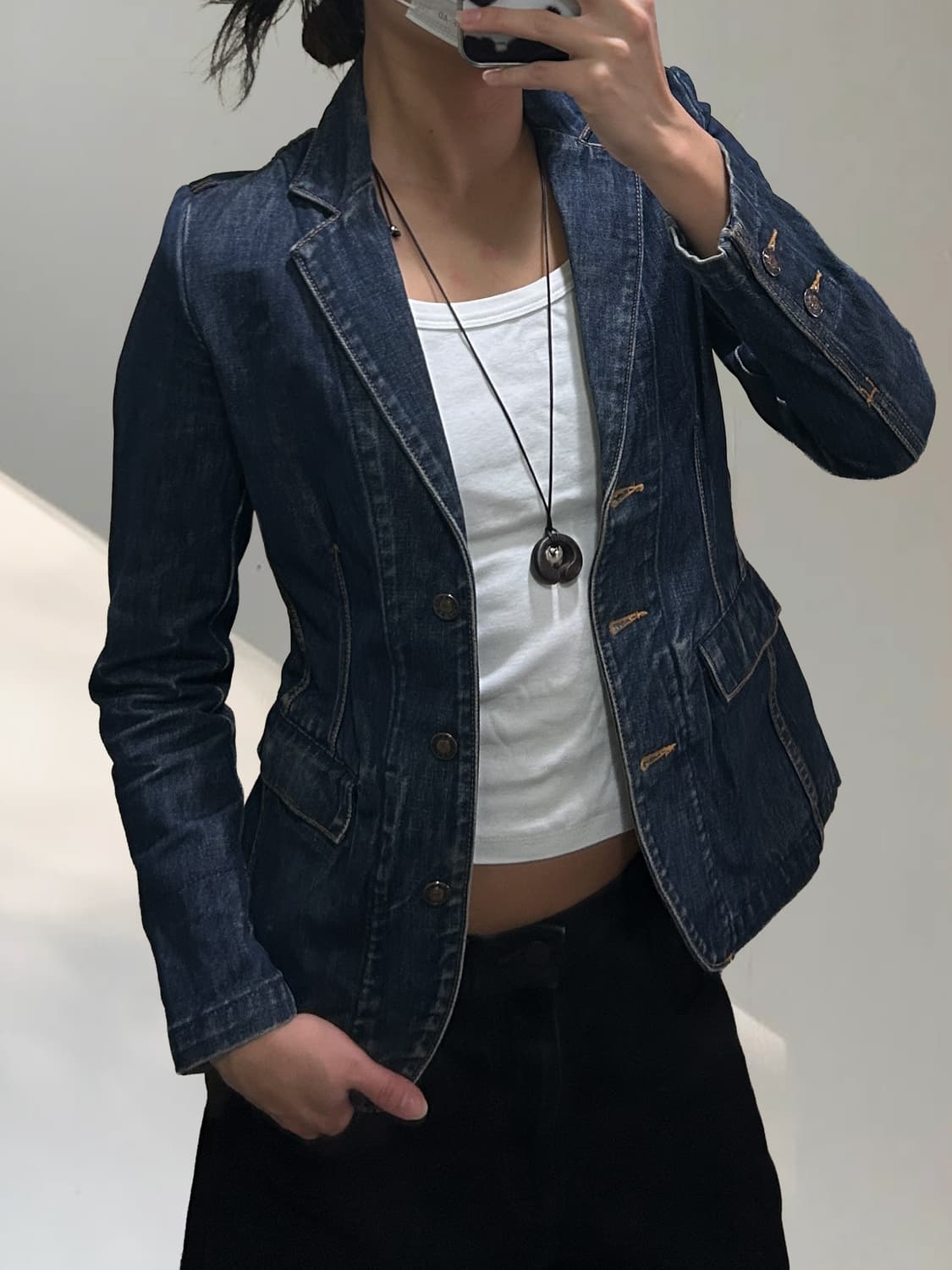 빈티지 데님 블레이저 자켓 상품이미지5