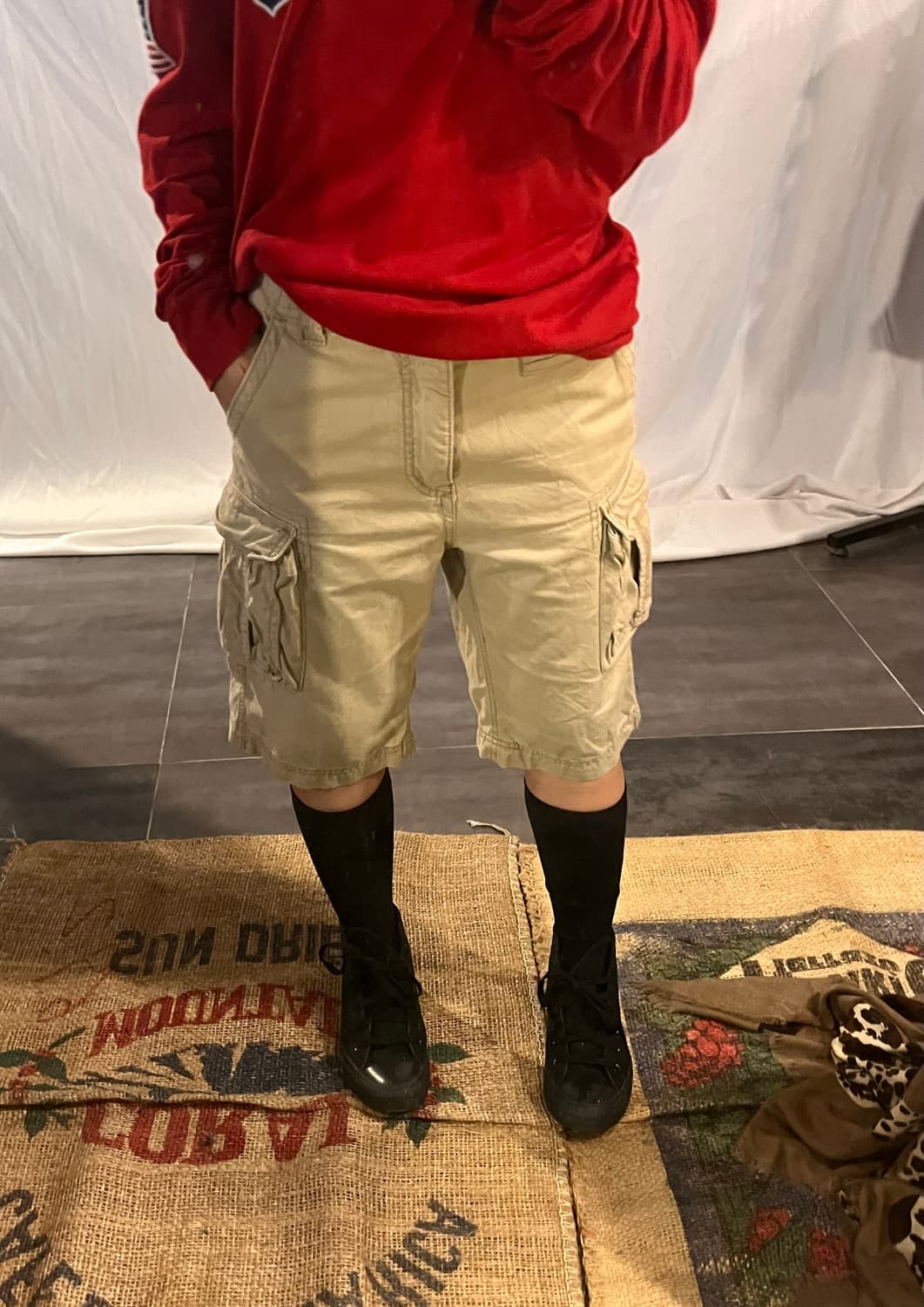 Gap kids ivory cargo pants 상품이미지5