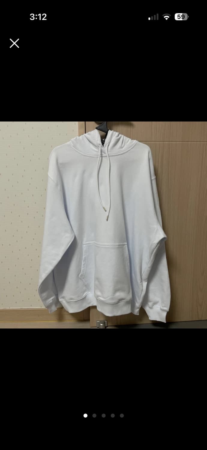 (새상품) MSGM 로고 후드티 화이트 상품이미지4