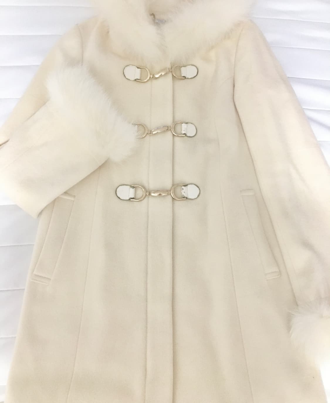 세실맥비 달천깔 아이보리 롱코트 엣팃시 진리 stc 빈티지 상품이미지2