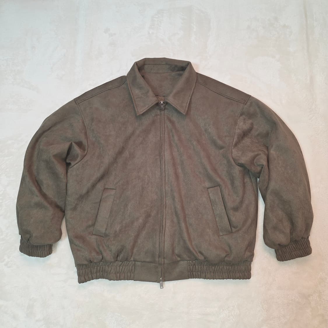 (L)스탠다드에러 비건 스웨이드 블루종 자켓 상품이미지1