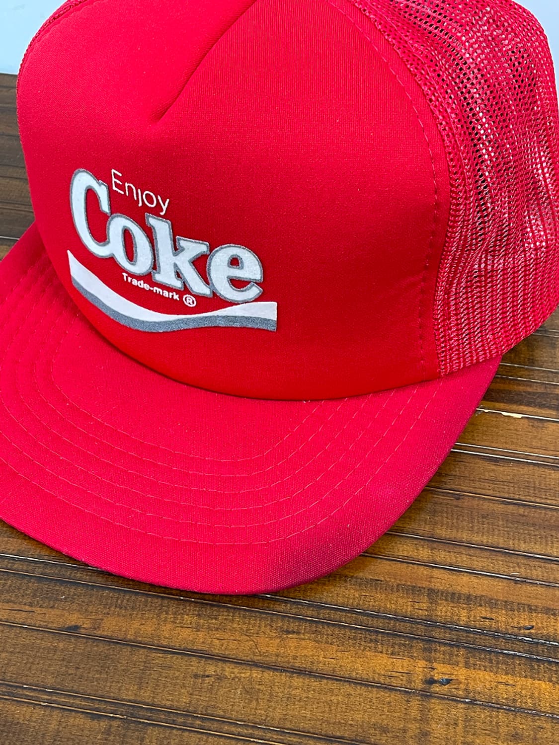 90s CocaCola Enjoy Coke trucker cap 상품이미지6