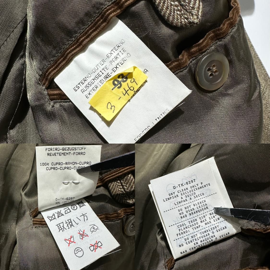 에르메네질도 제냐 울 헤링본 체크 싱글 코트 상품이미지9