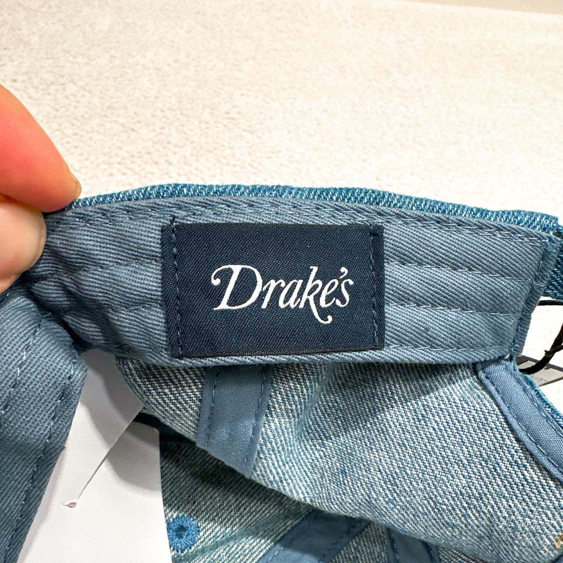 (정품/새상품) DRAKE'S 드레익스 남성 데님 볼캡 상품이미지4