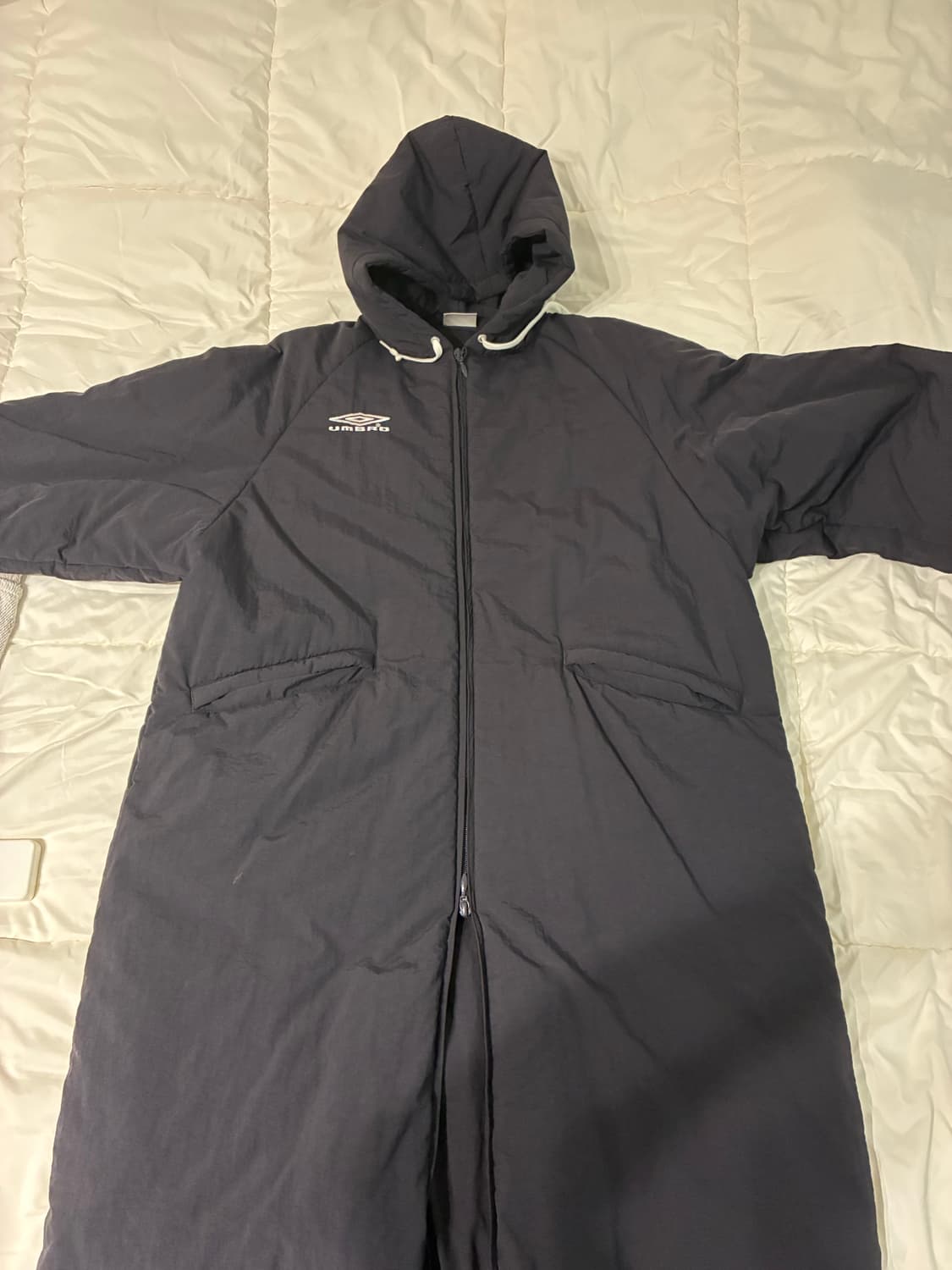 22aw 코모리 x 엄브로 벤치코트 네이비 S 상품이미지2