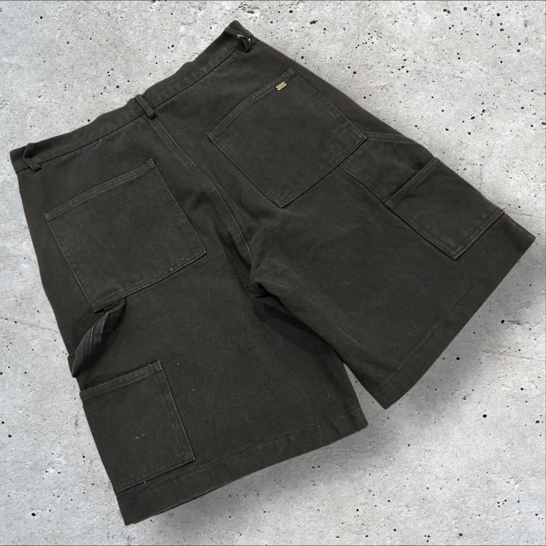 [S] 라파지스토어 더블니 블랙 워크웨어 반바지 상품이미지2