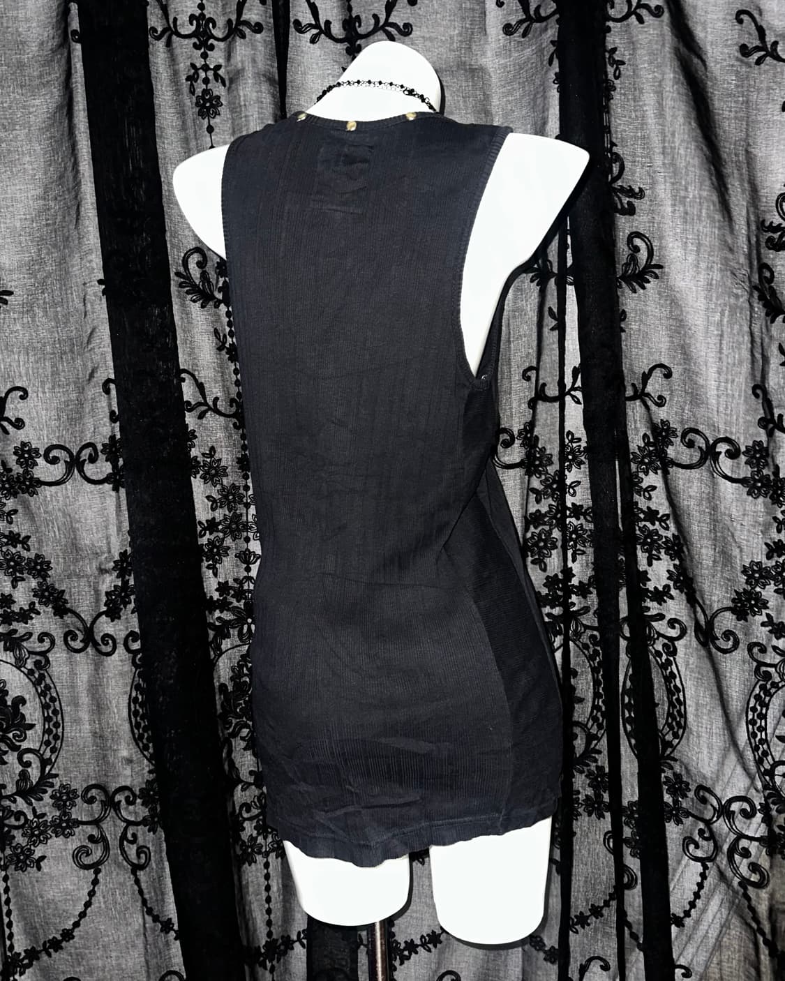 Rock chic black slip dress 상품이미지3