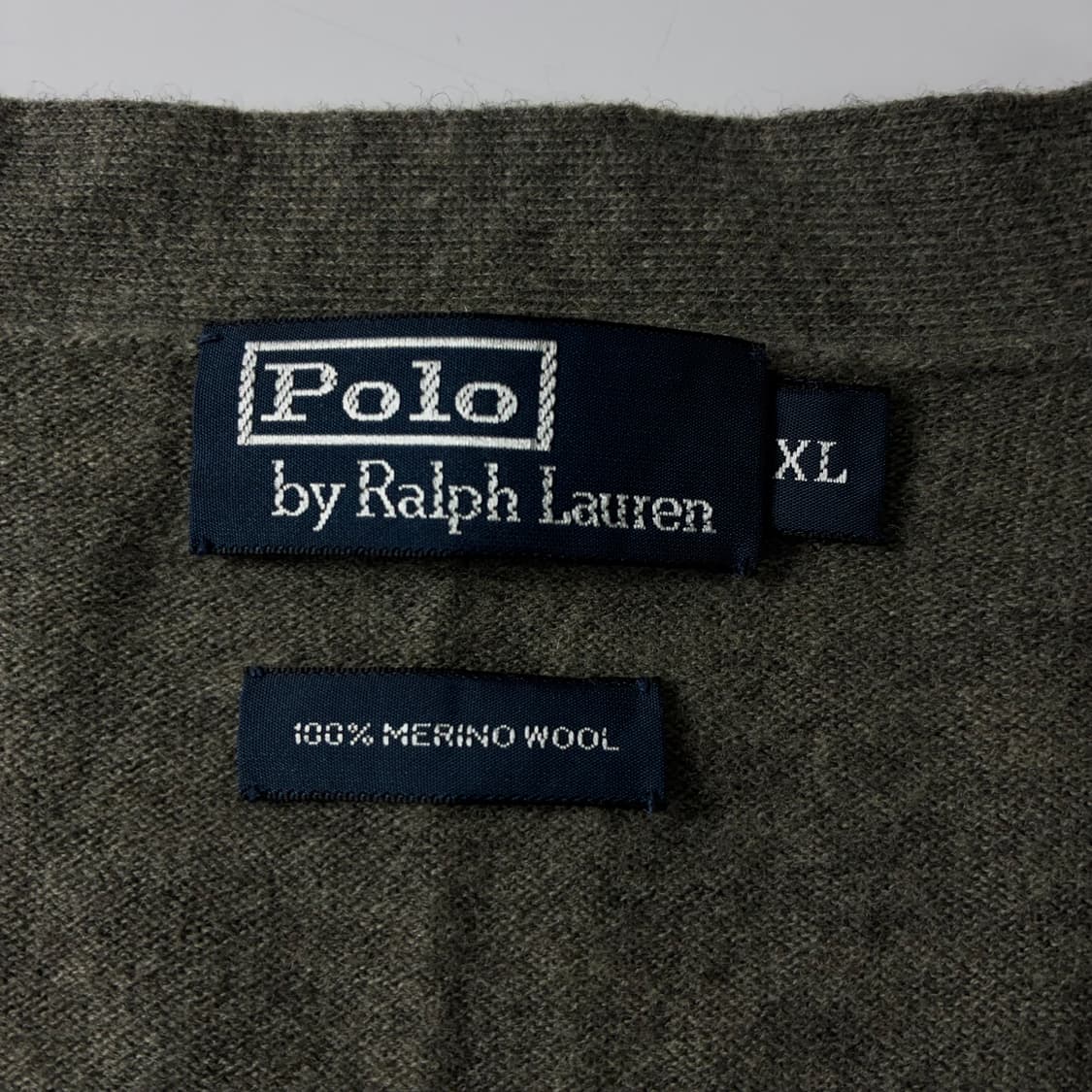 Polo  폴로 랄프로렌 자수 메리노울 그레이 브이넥 니트 가디건 상품이미지5