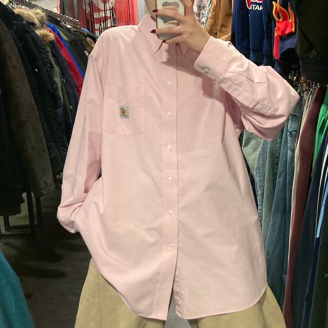 [IM] 칼하트 파스텔핑크 긴팔셔츠 상품이미지4