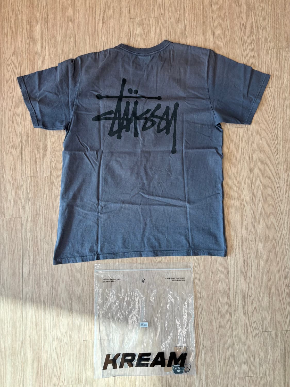 스투시 베이직 피그먼트 다이드 티셔츠 인디고 M 사이즈 상품이미지5