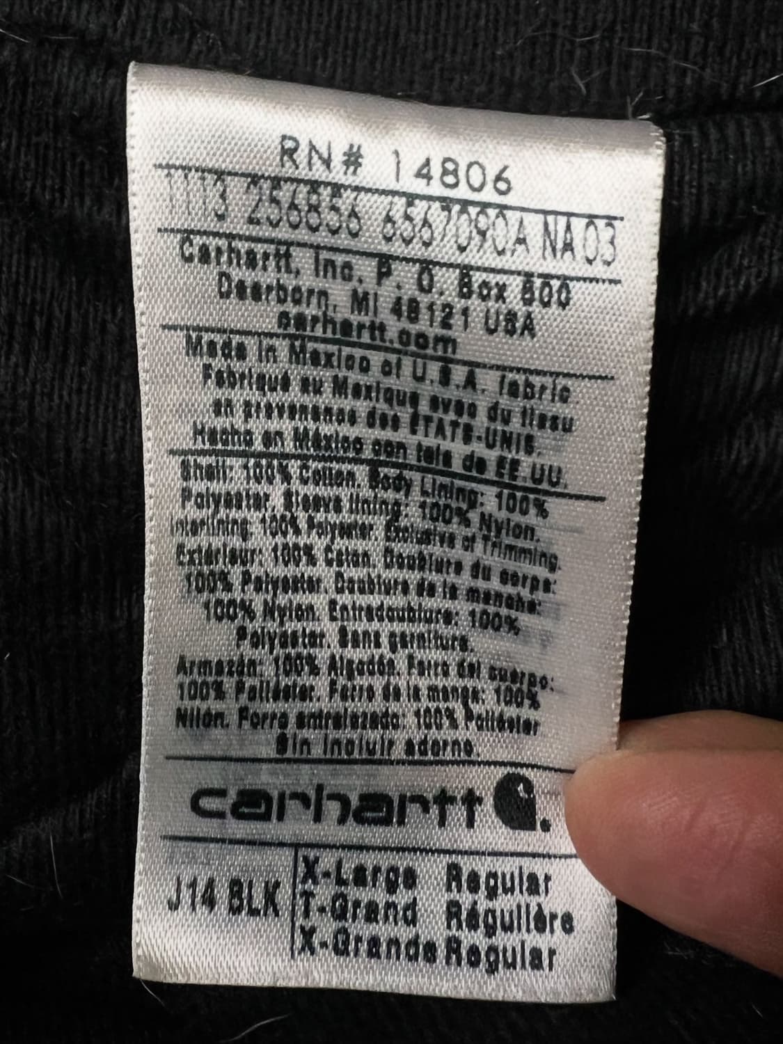 칼하트 J14 산타페 워크자켓 상품이미지6