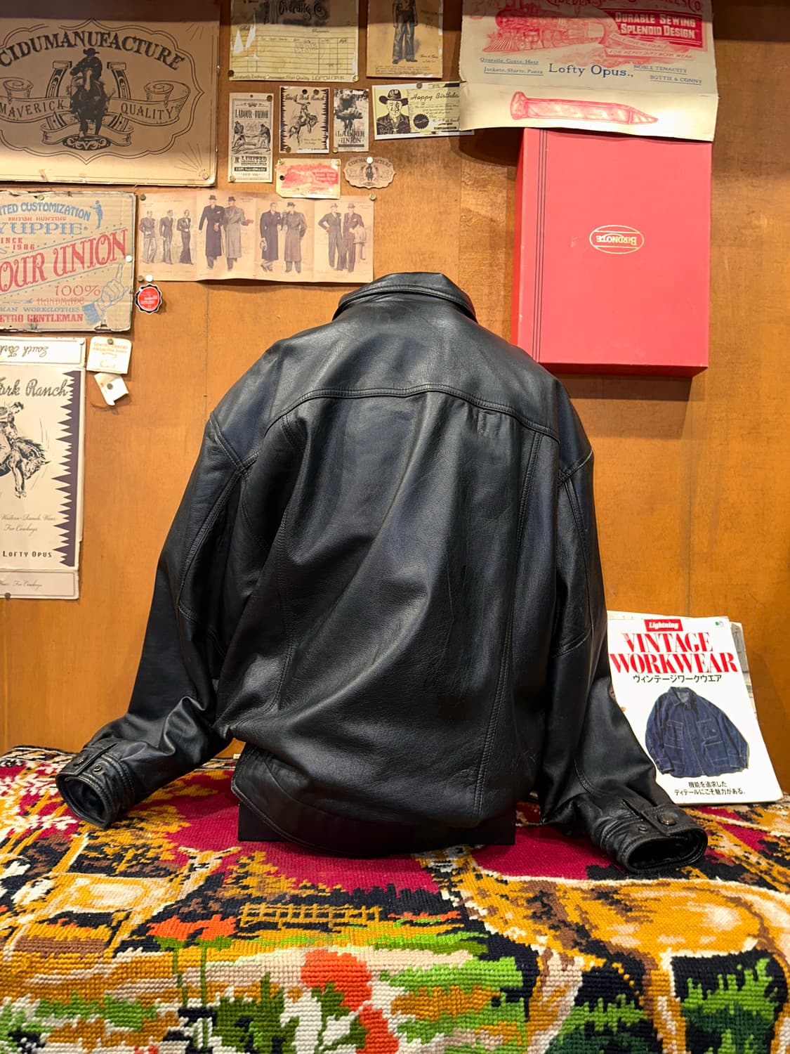 ( 2XL ) 가죽자켓 봄버자켓 항공자켓 블루종 빈티지가죽 a2가죽 상품이미지5