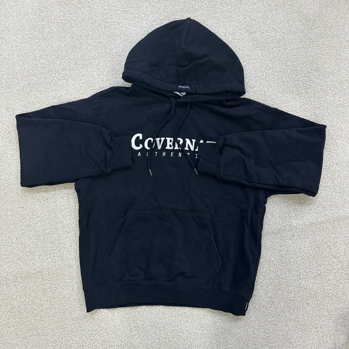 M 커버낫 어센틱 로고 후드블랙 0317D 상품이미지1