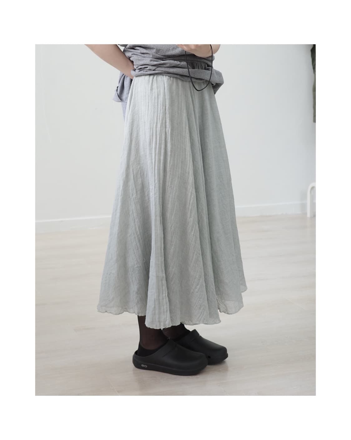 Mute mint long skirt 상품이미지2