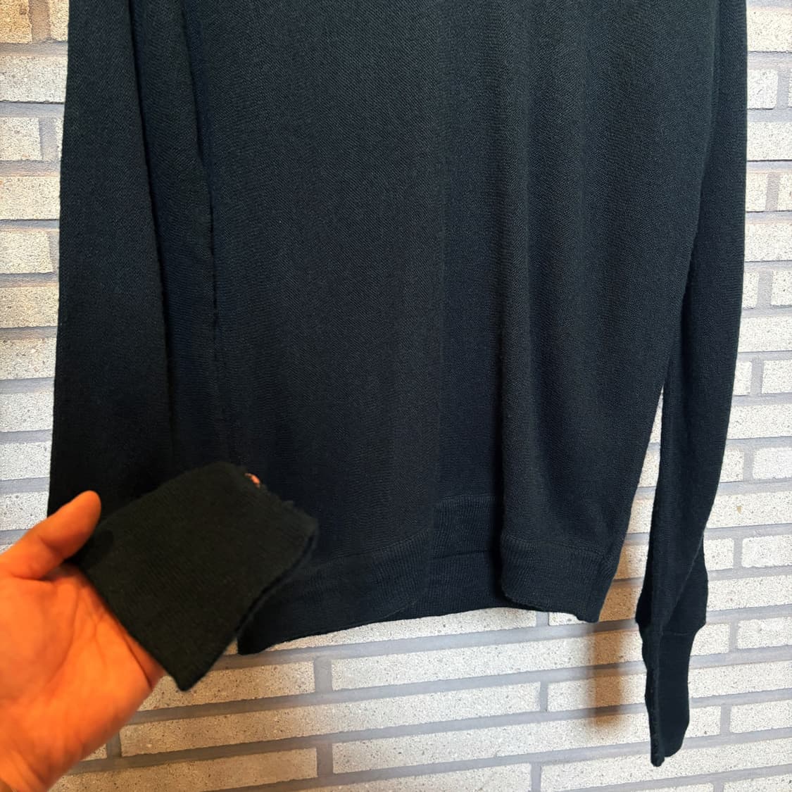 라코스테 아이조드 아크릴100 브이넥 니트 롱시보리 진청녹 상품이미지5